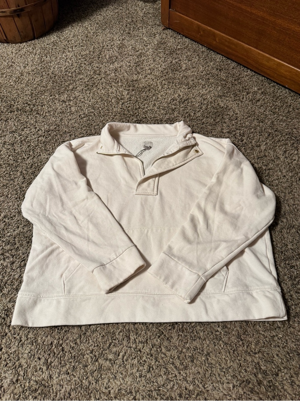 a new day Cream Quarter-Zip Sweatshirt